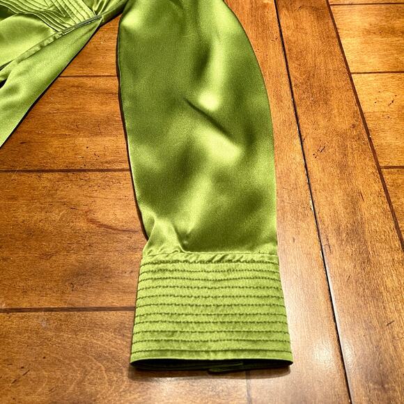 INC International Concepts Blouse Womens Sz 12 100% Silk Green 00.1=A0030 - Picture 6 of 16